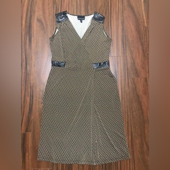 Women’s Cynthia Rowley brown black and cream dress - size medium - Picture 1 of 5